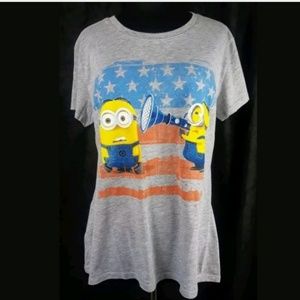 Despicable Me Minion Made 1X Tshirt Top Cotton Gra